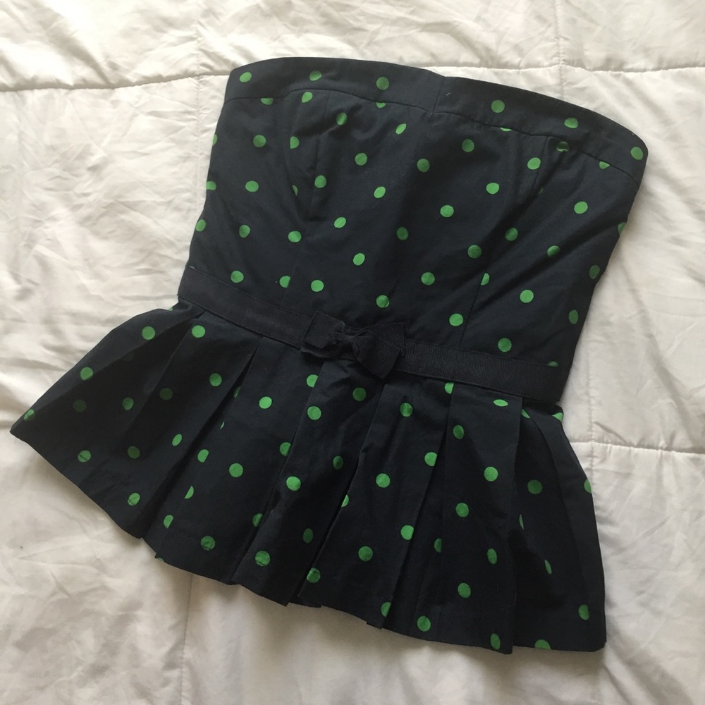 Abercrombie strapless polka dot cute top NWOT