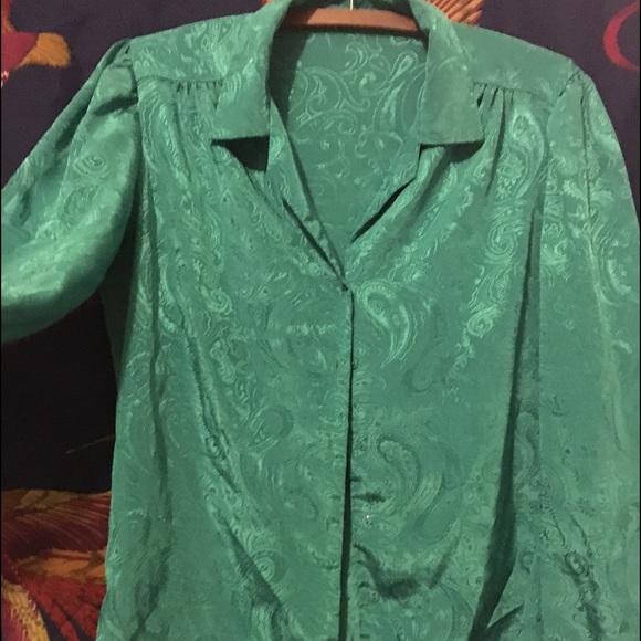 Teal Paisley Longsleeve button up