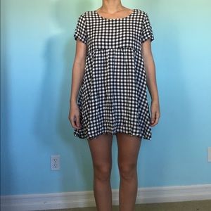 American Apparel checkered babydoll dress