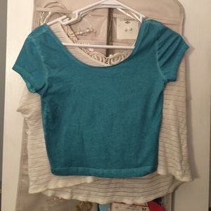 Torquiose crop top