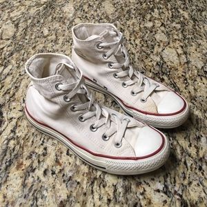 High top white converse size 6