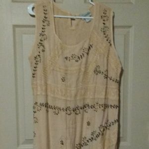 Embroidered beige dress **FINAL REDUCTION**