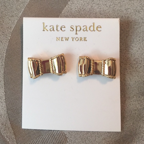 Kate Spade gold bow stud earrings