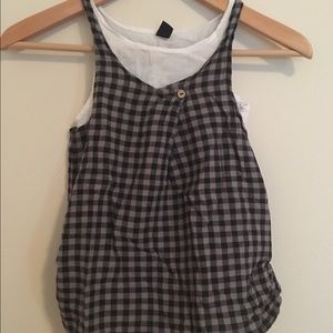 Korean Black Gingham Tank