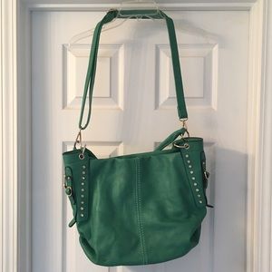 Turquoise hobo bag