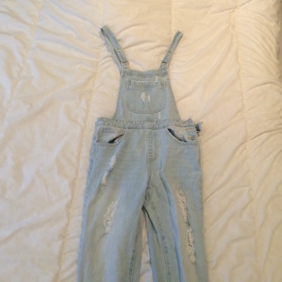 light wash overalls