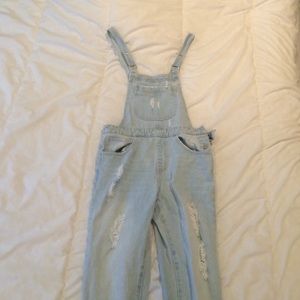 light wash overalls