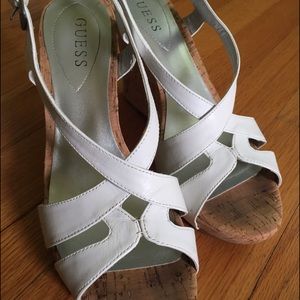 White wedges by GUESS