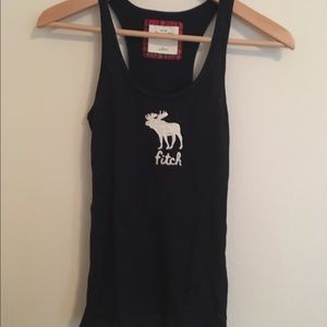UNUSED Abercrombie Navy Logo Tank Top
