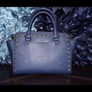 Michael Kors Selma Stud Medium Top Zip Satchel