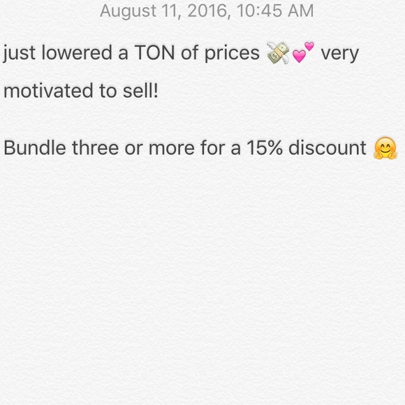 lowered prices 😊