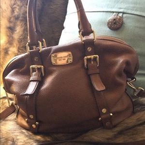 Authentic Michael Kors brown leather purse
