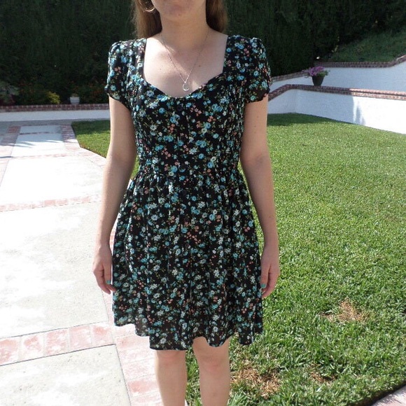 Xhiliration Dress with Floral Detail