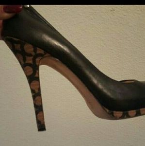 Coach calf leather heel