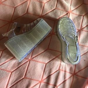 Unif Clear Glitter Hella Jellys