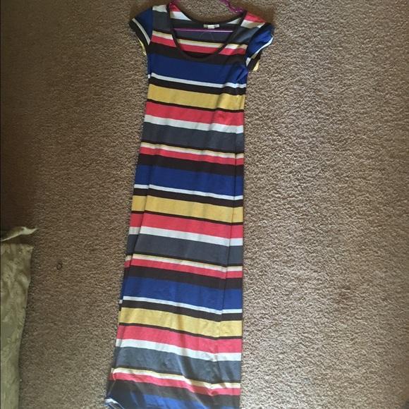 Striped long dress