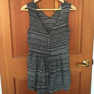 Comfy Black/White Button Front Romper