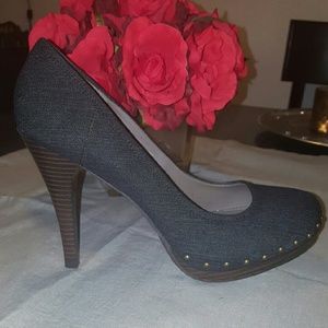 Mossimo Denim Studded Heels