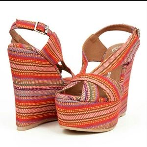 Jeffrey Campbell Mariel wedge platforms 7.5