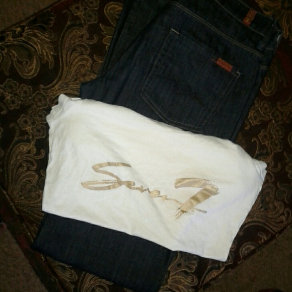 Like New Seven7 Jeans With Seven7 Shirt!