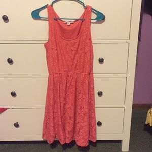 Peach lace dress