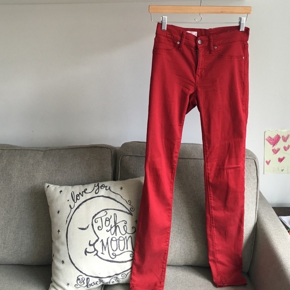 Red 1969 Gap Legging Jeans