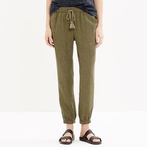 Madewell shore walk pants-army green