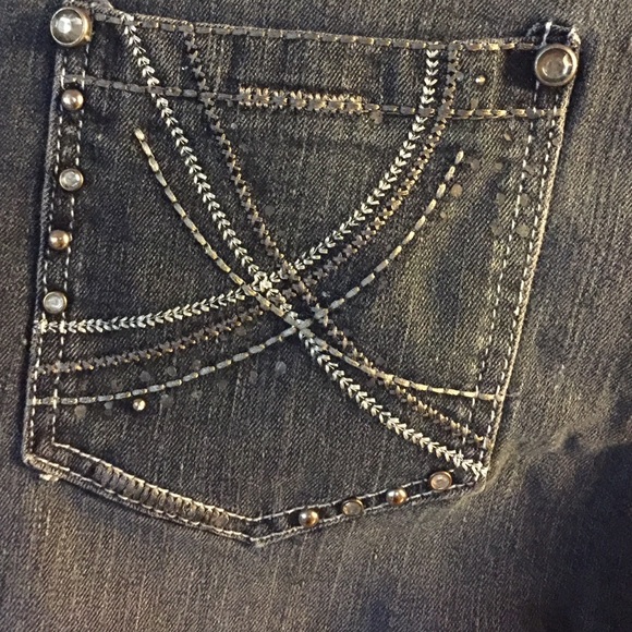 Red Rivet Flare Denim Jeans🎄🎁 - Picture 4 of 4