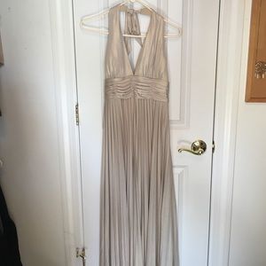 Champagne halter long dress