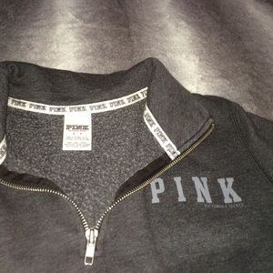 Pink VS half zip sweatshirt