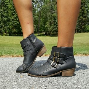 Studded ankle booties