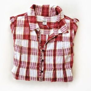 Free People | Plaid Button Down Top