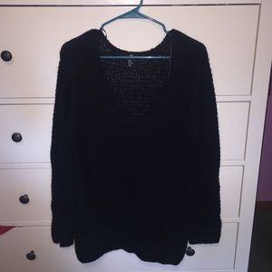 Black knit sweater