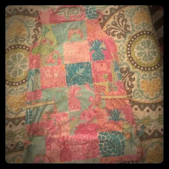 Girls Lilly Pulitzer Patchwork Print Shift Dress
