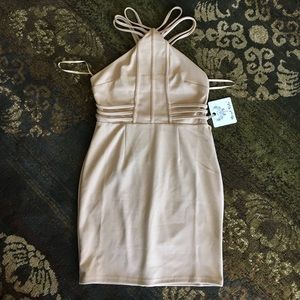 NWT Gold/beige Hello Molly! dress
