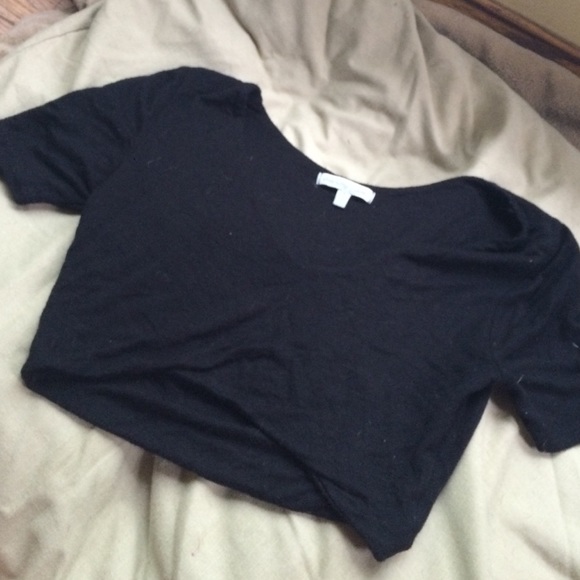 Charlotte Russe high low crop top