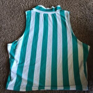 Teal striped crop top!
