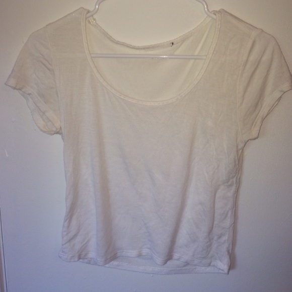 Plain white small crop top!! - Picture 1 of 2