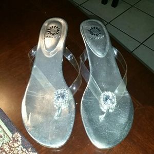 Silver dress shoes