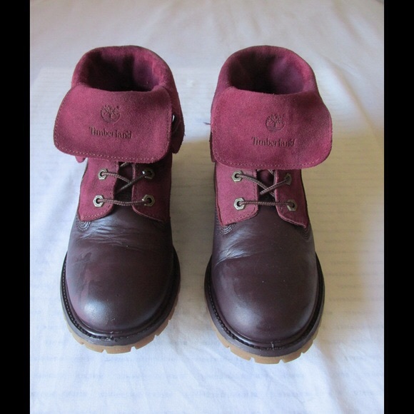 Timberland Shoes - Real Leather! Splendid  Burgundy Timberland Boots