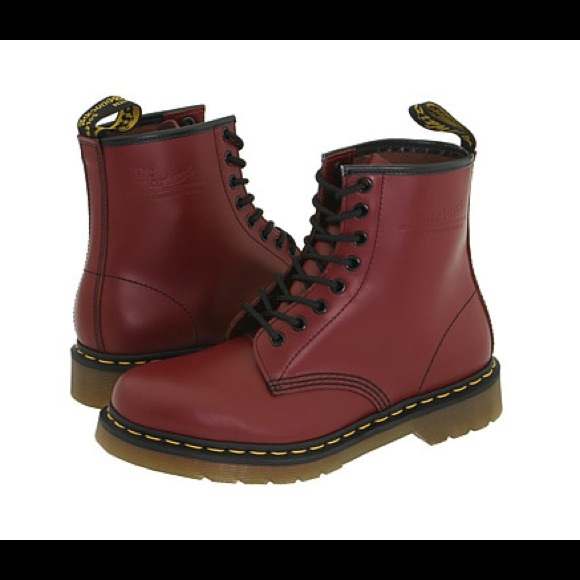 Burgundy Dr Marten lace up boots