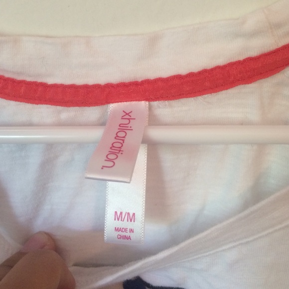 Skeleton white crop top! size medium (fits a small - Picture 2 of 3