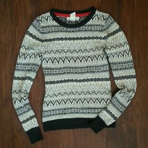 H&M Grey Patterned Sweater