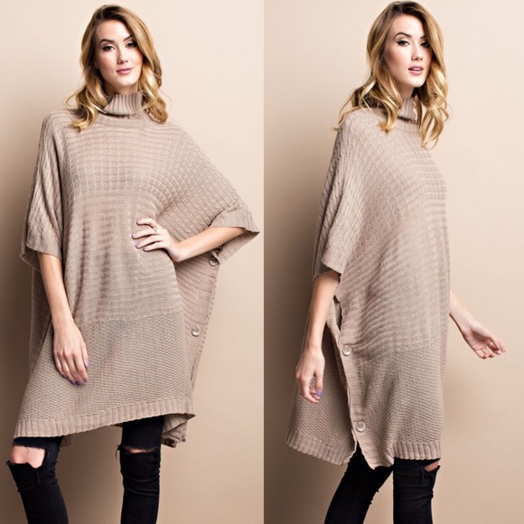 🆕DANNY poncho style sweater top - CHARCOAL - Picture 4 of 4