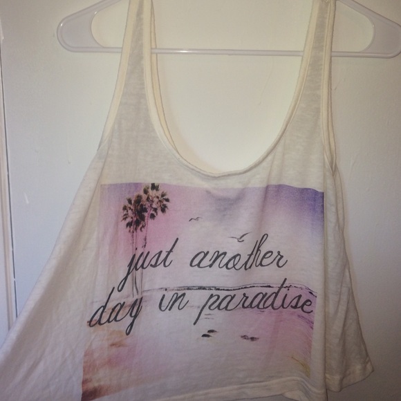 White graphic flowy tank top. F21. size Small - Picture 1 of 4