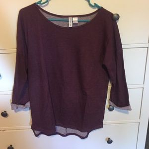 Maroon 3/4 sleeve