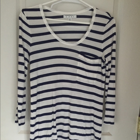 Cabi striped navy white top