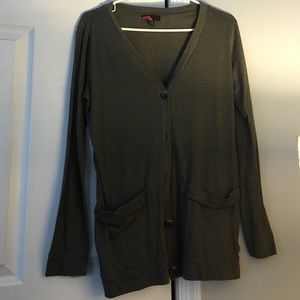 Long sleeved olive green sweater
