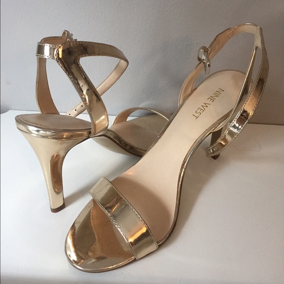 Gold Strappy Shoes