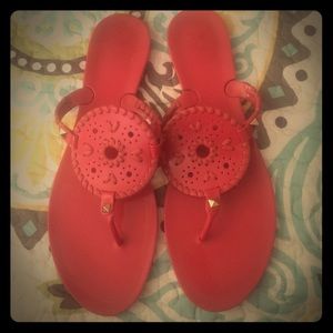 Jack Rogers Georgica Jellies, Size 11, coral color
